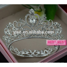 Schöne Haarschmuck elegante Prinzessin voller runder Kristall-Tiara